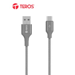 CABLE USB TEROS TE-70211W, TIPO A A TIPO C, 3A, 60W MáX, GRISCONECTA Y CARGA DE CABLE USB TEROS TE-70211W, TIPO A A TIPO C, 3A, 60W MáX, GRISCONECTA Y CARGA DE