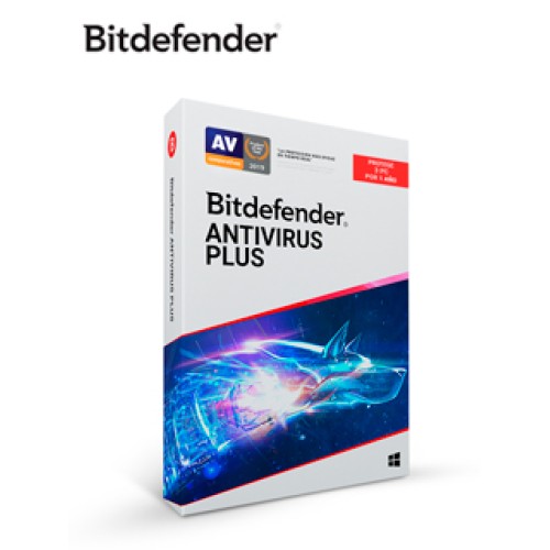 SOFTWARE BITDEFENDER ANTIVIRUS PLUS, LICENCIA PARA 3 PCS, POR 12 MESES