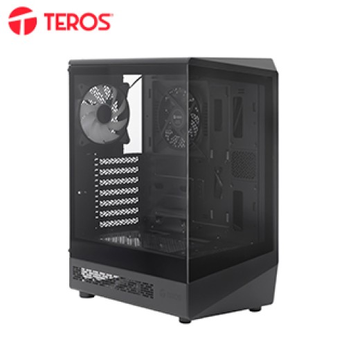CASE GAMER TEROS TE-1321G, MID TOWER, USB 3.0 / USB 2.0, AUDIO, VENTILADOR RGB, NEGRO