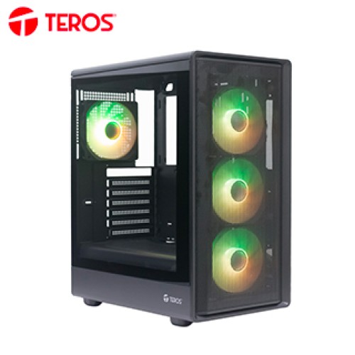 CASE SIN FUENTE GAMER TEROS TE-1323G, ITX, M-ATX,ATX, 3.5 Y 2.5, NEGROPOTENCIA