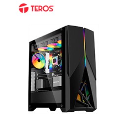 CASE GAMER TEROS TE-1174N, MID TOWER, USB 3.0 / USB 2.0, AUDIO, VENTILADOR ARGB, NEGR
