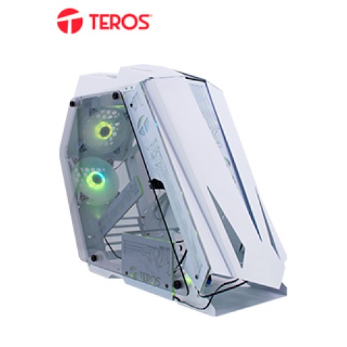CASE GAMER TEROS TE-1316G, MID TOWER, USB 3.0 / USB 2.0, AUDIO, VENTILADOR ARGB, BLAN