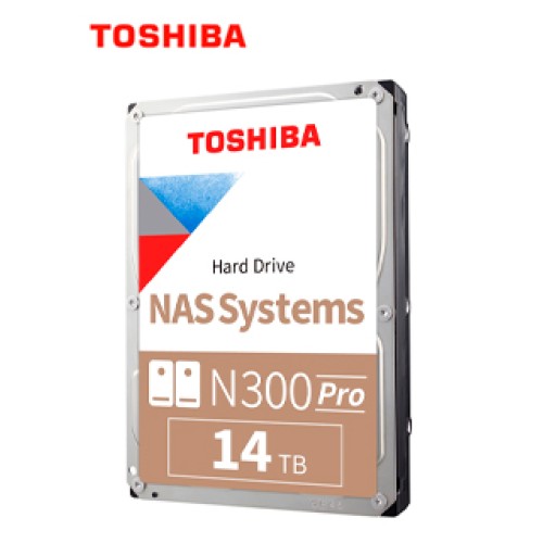 DISCO DURO TOSHIBA N300 PRO, 14TB NAS, SATA 6.0GB/S, 7200RPM, 512MB CACHE, 3.5.