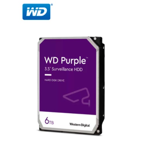 DISCO DURO WESTERN DIGITAL WD PURPLE, 6TB, SATA 6.0 GB/S, 5400 RPM, 256MB CACHE, 3.5