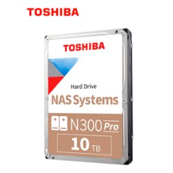 DISCO DURO TOSHIBA N300 PRO NAS, 10TB, SATA 6.0GB/S, 7200RPM, 512MB CACHE, 3.5.