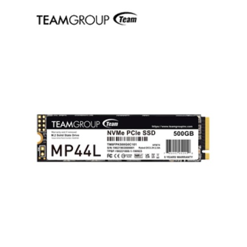 UNIDAD DE ESTADO SOLIDO TEAMGROUP MP44L 500GB, M.2, PCI-E 4.0 X4 CON NVME 1.4VEL