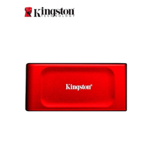 UNIDAD EN ESTADO SÓLIDO EXTERNA KINGSTON XS1000, 2TB, USB 3.2 GEN 2 TIPO-C, COLOR ROJ
