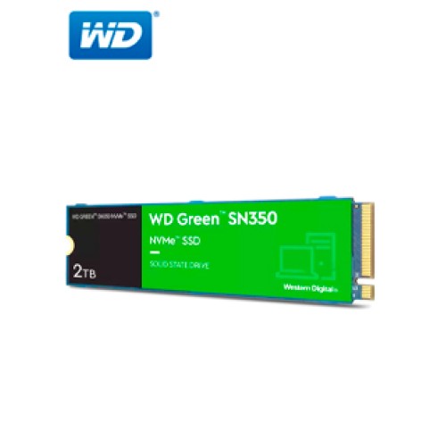 UNIDAD EN ESTADO SOLIDO WESTERN DIGITAL GREEN SN350 NVME 2TB M.2 2280, PCIE GEN3 X4