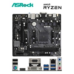 MOTHERBOARD ASROCK A520M-HDV, CHIPSET AMD A520, SOCKET AMD AM4, MATXSOPORTA PROC