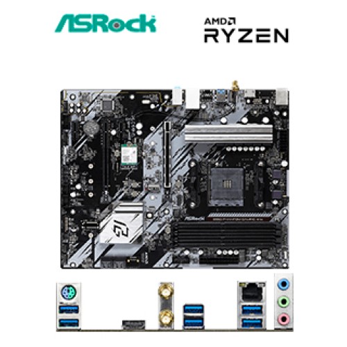 MOTHERBOARD ASROCK B550 PHANTOM GAMING 4/AC, CHIPSET AMD B550, SOCKET AMD AM4, ATX