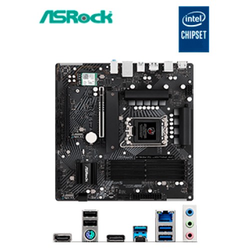 MOTHERBOARD ASROCK B760M PG LIGHTNING WIFI, CHIPSET INTEL B760, LGA1700, MATXSOP