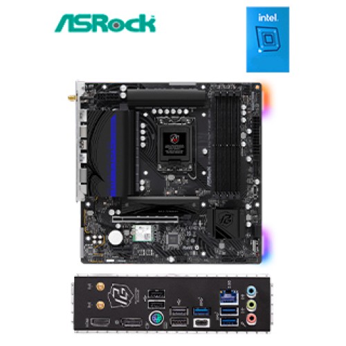 MOTHERBOARD ASROCK B760M PG RIPTIDE WIFI, CHIPSETINTEL B760, LGA1700, MATXSOPORT