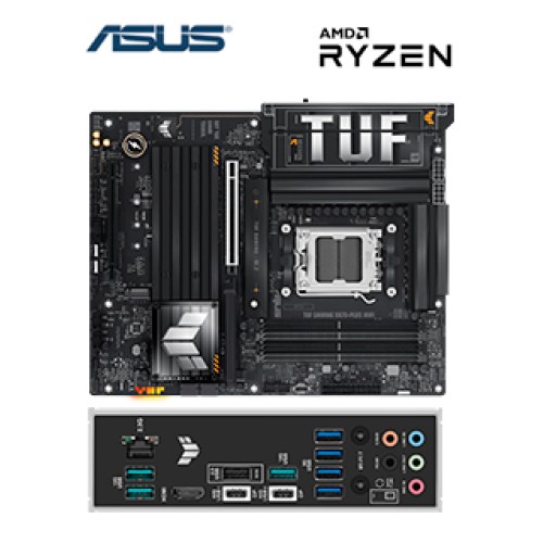 MOTHERBOARD ASUS TUF GAMING X870-PLUS WIFI, CHIPSET AMD X870, SOCKET AMD AM5, ATX