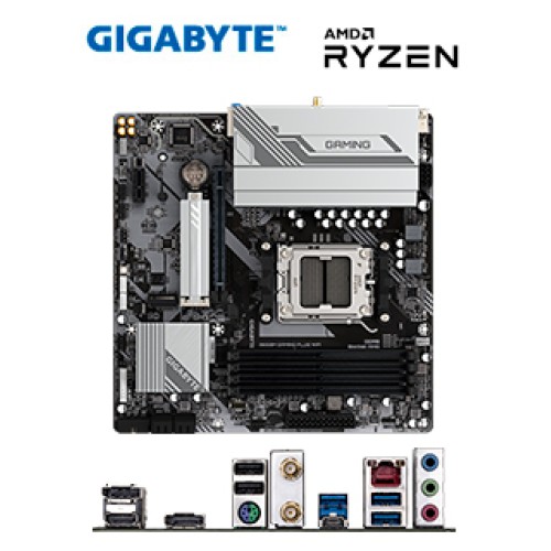 MOTHERBOARD GIGABYTE B650M GAMING PLUS WIFI, CHIPSET AMD B650, SOCKET AMD AM5, MATX