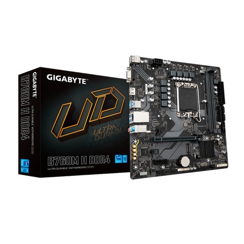 MOTHERBOARD GIGABYTE B760M H DDR4, CHIPSET INTEL B760, LGA1700, MATXSOPORTA PROC