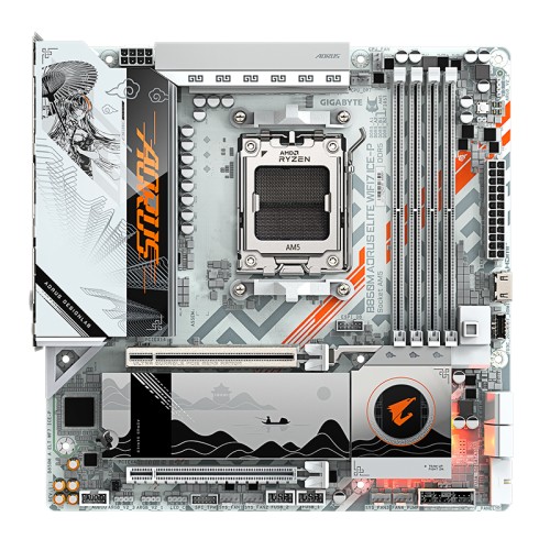 MOTHERBOARD GIGABYTE B850M AORUS ELITE WIFI7 ICE-P, CHIPSET AMD B850, SOCKET AMD AM5,