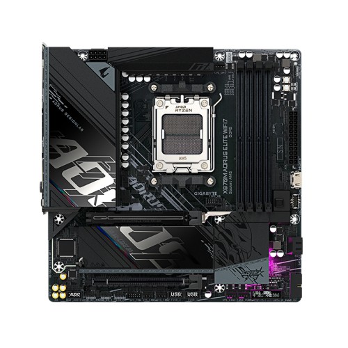 MOTHERBOARD GIGABYTE X870M AORUS ELITE WIFI7, CHIPSET AMD X870, SOCKET AMD AM5, MATX