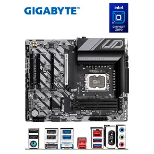 MOTHERBOARD GIGABYTE Z890 UD WIFI6E, CHIPSET INTEL Z890, LGA 1851, DP, ATXSOPORT