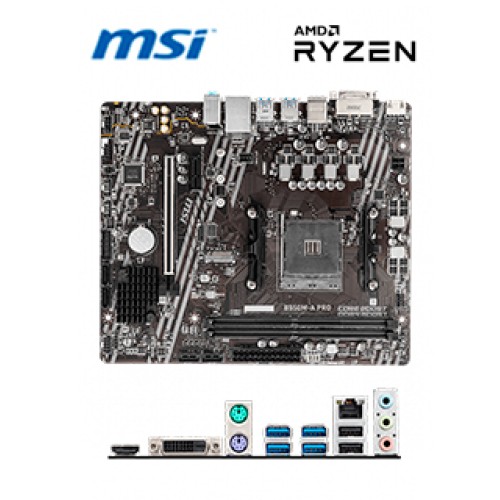 MOTHERBOARD MSI B550M-A PRO, AMD B550, AM4, DDR4,HDMI, DVI-D, LAN, USB 3.2 GEN1, M-AT