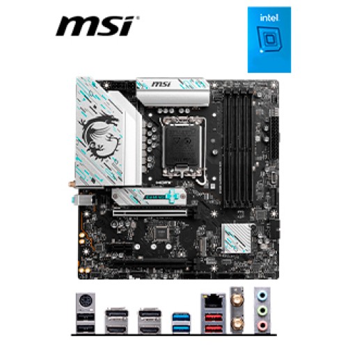 MOTHERBOARD MSI B760M GAMING PLUS WIFI, CHIPSET INTEL B760, LGA1700, HDMI, DP, MATX