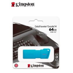 MEMORIA FLASH USB DATATRAVELER EXODIA M, 64GB USB3.2 GEN 1 (TIPO-A) NEON AQUA BLUE (A