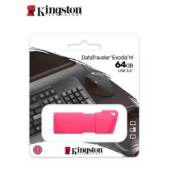 MEMORIA FLASH USB DATATRAVELER EXODIA M, 64GB, USB 3.2 GEN 1 (TIPO-A) NEON PINK (ROSA