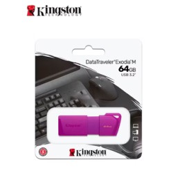MEMORIA FLASH USB DATATRAVELER EXODIA M, 64GB, USB 3.2 GEN 1 (TIPO-A) NEON PURPLE (MO