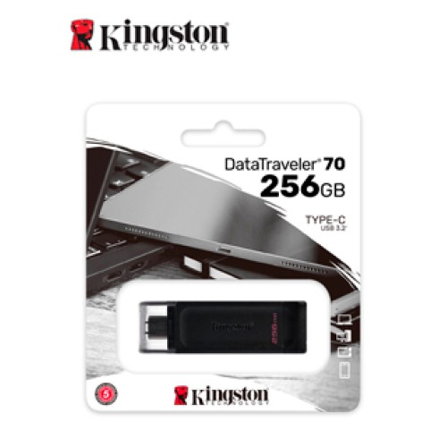MEMORIA FLASH USB KINGSTON DATATRAVELER 70, 256GBUSB-C 3.2 GEN 1