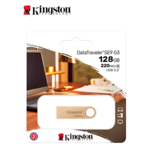 MEMORIA FLASH USB KINGSTON DATATRAVELER SE9 G3, 128GB, USB 3.2 GEN 1 (TIPO-A)VEL