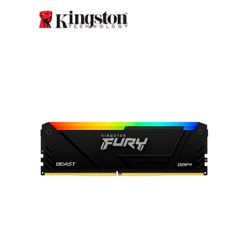 MEMORIA KINGSTON FURY BEAST RGB BLACK, 16GB, DDR4-3600MT/S, PC4-28800, CL18, 1.35V,NO