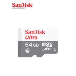 MEMORIA FLASH SANDISK ULTRA MICROSDHC, UHS-I, CLASS10, 64GB, INCLUYE ADAPTADOR SD.