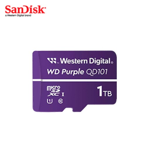MEMORIA FLASH MICROSD WD PURPLE SC QD101, 1TB, TIPO: MICROSDXC, SDA 6.0LA TARJET