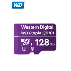MEMORIA FLASH MICROSD WD PURPLE 128GB SC QD101 , IDEAL PARA CAMARAS DE VIDEOVIGILANCI