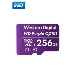 MEMORIA FLASH MICROSD WD PURPLE 256GB SC QD101, IDEAL PARA CAMARAS DE VIDEOVIGILANCIA