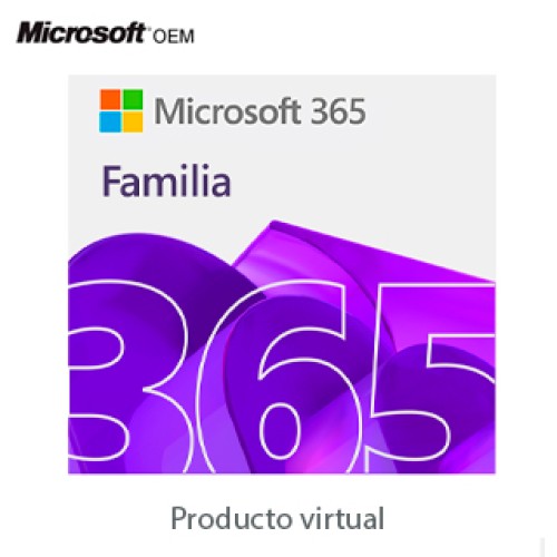 LICENCIAMIENTO VIRTUAL (ESD) MICROSOFT 365 FAMILIA (LICENCIA DE 12 MESES / 1 A 6 USUA