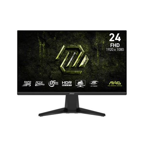MONITOR PLANO GAMER MSI MAG 245F X24, 23.8 FHD IPS, 240HZ, 0.5MS, DP, HDMI, HEADPHON