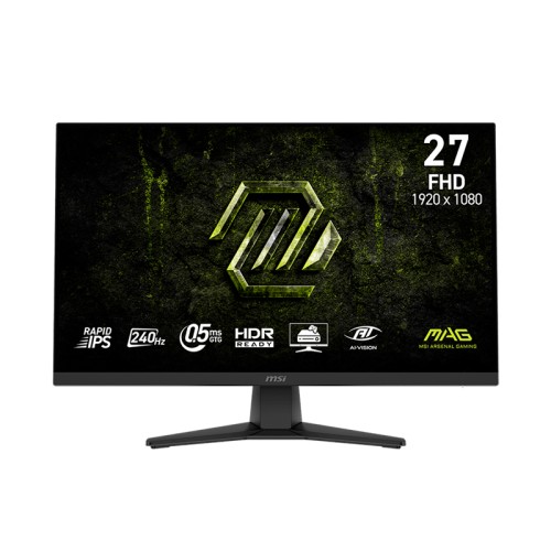 MONITOR PLANO GAMING MSI MAG 272F X24, 27 FHD IPS, 240HZ, 0.5MS, HDMI, DP, HEADPHONE