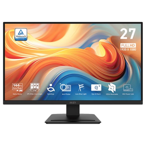 MONITOR PLANO MSI PRO MP273L E14, 27/144HZ/FHD(1920X1080)/IPS/HDMI/VGAEL MSI PR