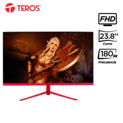 MONITOR CURVO GAMING TEROS TE-2473G 23.8 FHD VA 180HZ 1MS HDMI DP AUDIO OUT USB NEGR