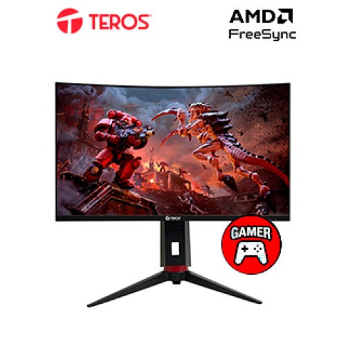 MONITOR CURVO GAMING TEROS TE-2766G, 27 FHD VA, 180 HZ, 1MS, HDMI, DP, AUDIO OUT
