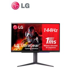 MONITOR GAMING LG 27 ULTRAGEAR, UHD 4K IPS (3840X2160) 144HZ, HDMI X2, DP X1, HP-OUT MONITOR GAMING LG 27 ULTRAGEAR, UHD 4K IPS (3840X2160) 144HZ, HDMI X2, DP X1, HP-OUT