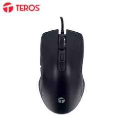 MOUSE GAMER TEROS TE-1233G, DPI HASTA 7200, RGB,7BOTONES, USB, NEGRODOMINA TUS P