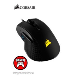 MOUSE Ã³PTICO CORSAIR IRONCLAW RGB GAMING, 18 000 DPI, 7 BOTONES, NEGRO, USB.SENS