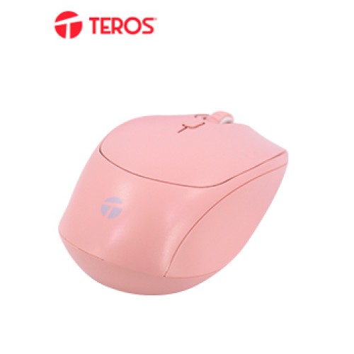 MOUSE ÓPTICO TEROS TE-1226S, 800-1200-1600 DPI, USB, 4 BOTONES, COLOR ROSADODISF
