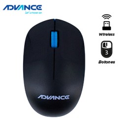 MOUSE INALÃ¡MBRICO ADV-1238S, USB, 3 BOTONES, AZULDESCUBRE EL MOUSE INALÃ¡MBRICO  