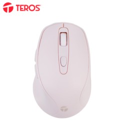 MOUSE INALÃ¡MBRICO TEROS TE-1234S, 2.4GHZ, 6 BOTONES, USB, ROSADOEL MOUSE INALÃ¡MB