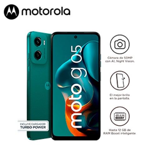 SMARTPHONE MOTOROLA MOTO G05, PANTALLA: 6.7/LCD/HD+/90HZ, SO: ANDROID 15, COLOR VERD