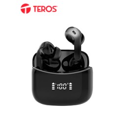 AUDÃ­FONOS TEROS TE-8074N, BLUETOOTH, TWS, NEGROLOS AUDÃ­FONOS BLUETOOTH TEROS TE-