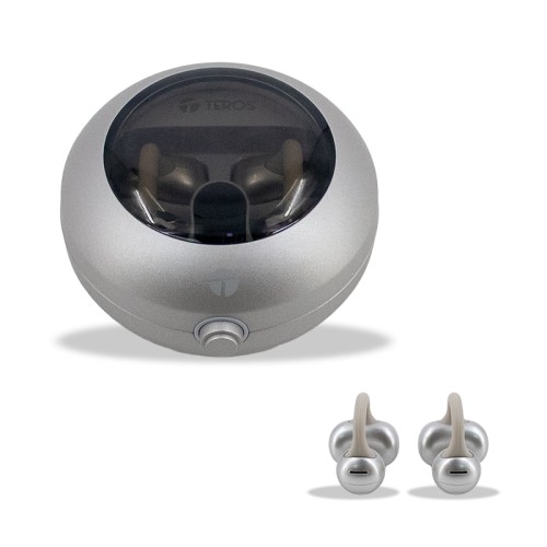 AUDÍFONOS INALÁMBRICOS TEROS TE80712NE, BLUETOOTH, CARGA TIPO C, NATURAL TITANIUM