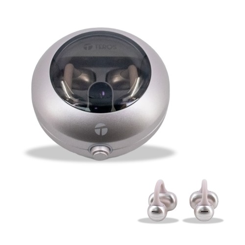 AUDÍFONOS INALÁMBRICOS TEROS TE-80712RS, BLUETOOTH, CARGA TIPO C, ROSE TITANIUMD